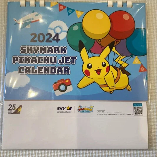 POKEMON PIKACHU SKYMARK Jet Calendar 2024 Limited. 48.00 PicClick