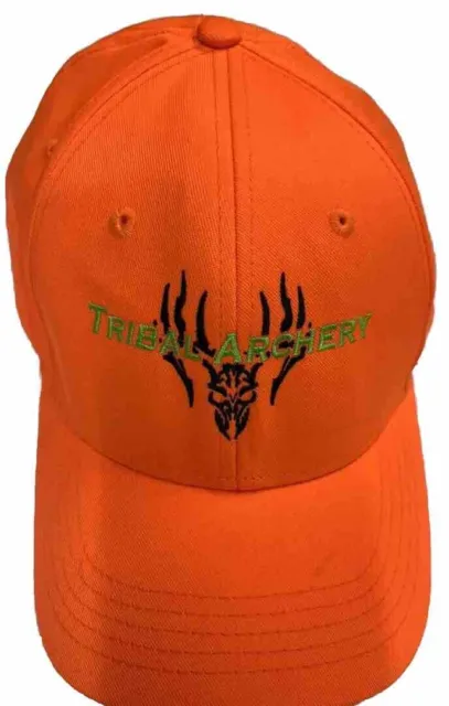 Tribal Archery Baseball Hat Neon Orange NWT Adjustable Unisex Hunting Cap