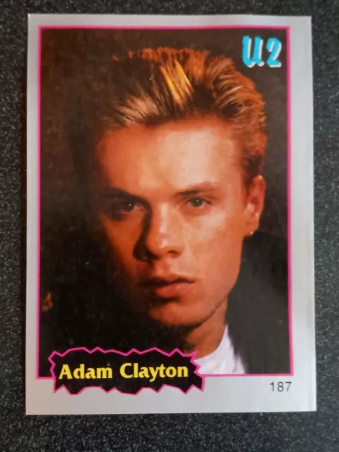 Rare Argentina rock gum cards sticker U2 LARRY MULLEN JR adam clayton error 1997