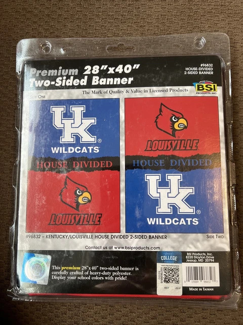 KENTUCKY/LOUISVILLE HOUSE DIVIDED 2 Sided Banner 28”x40”