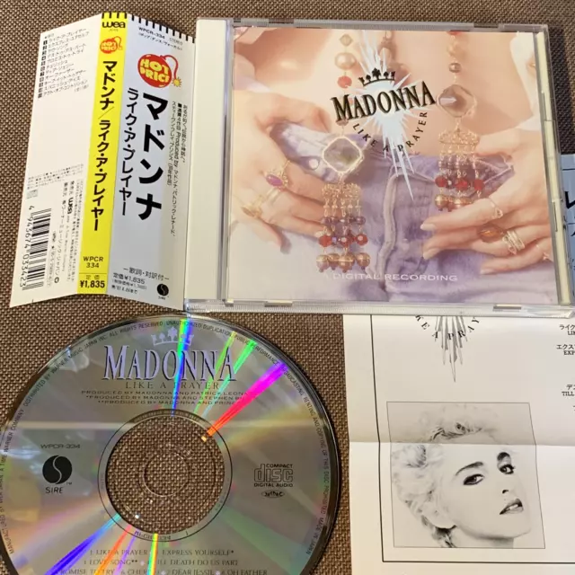 MADONNA Like A Prayer JAPAN CD WPCR-334 w/ OBI +INSERT 1995 'Hot Price' reissue