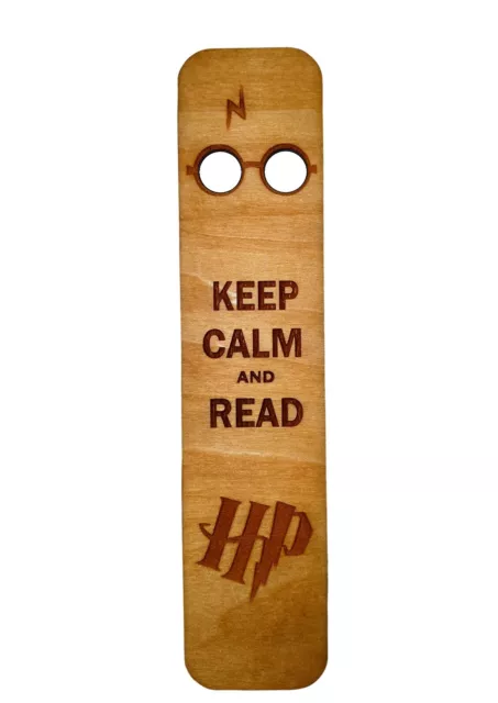 Harry Potter Inspired Wooden Bookmark - Engraved Birthday Christmas gift