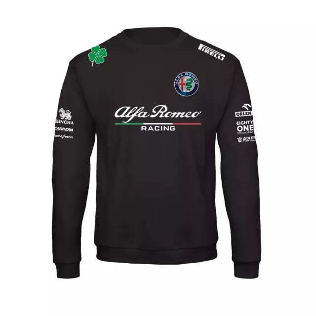 Felpa UOMO girocollo ALFA ROMEO corse TEAM F1 fans QUADRIFOGLIO formula 1