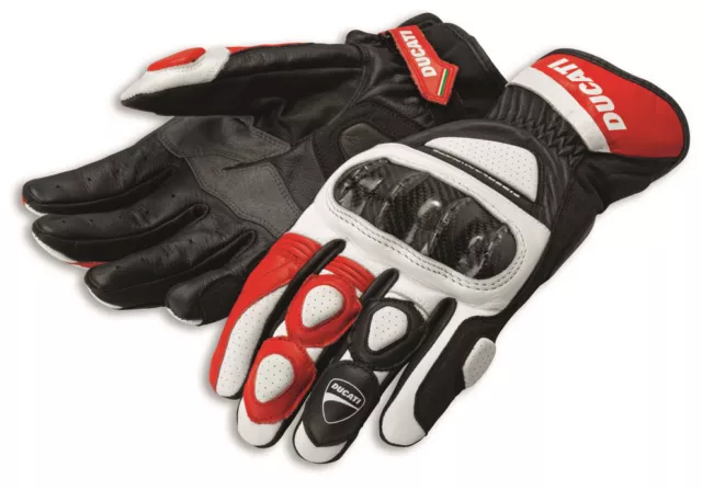 Ducati Spidi Sport C2 Course Cuir Gants Rouge Neuf