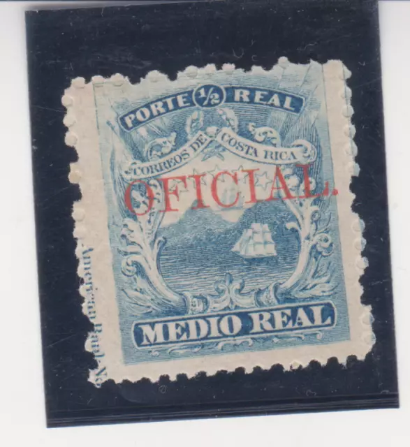 Costa Rica Scott #1 1883 OFFICIAL Mena Ross 26 MLH American Bank Note Co Imprint