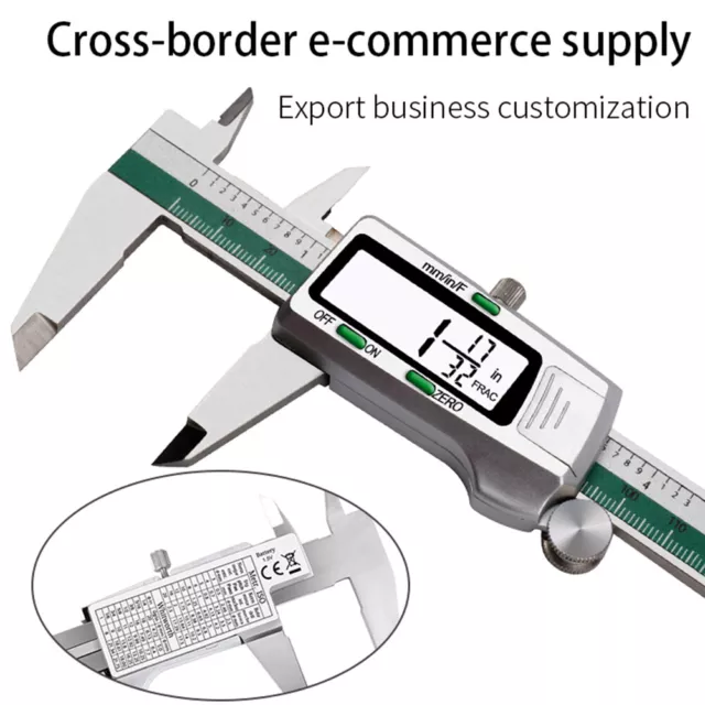 6.0" 0–150 mm LCD Digital Electronic Vernier Caliper Gauge Steel Micrometer US