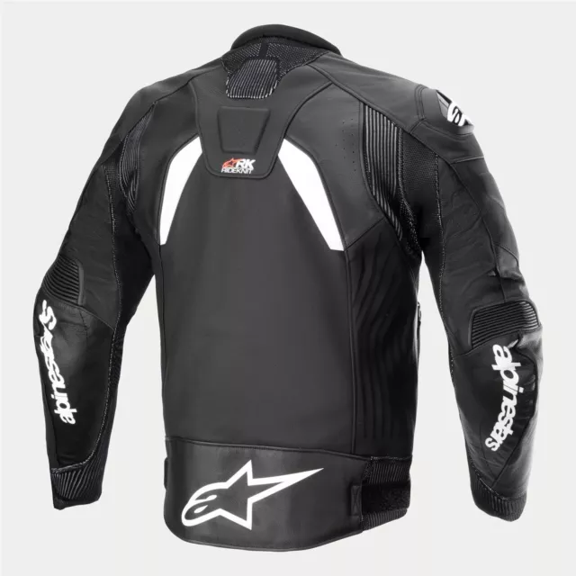 ALPINESTARS GP PLUS R V4 Rideknit Leather Jacket Black/White 56 £521.92 ...