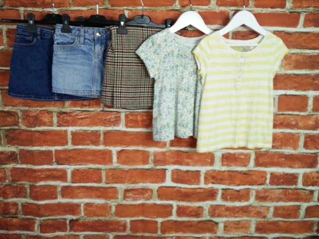 Girls Bundle Age 5-6 Years Zara Gap Next Skirts Tees Denim Dogtoooth Kids 116Cm