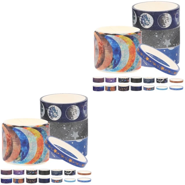 38 Rolls Planet Washi Tape Set Starry Sky Washi Tape Notebook Gift Set Manual