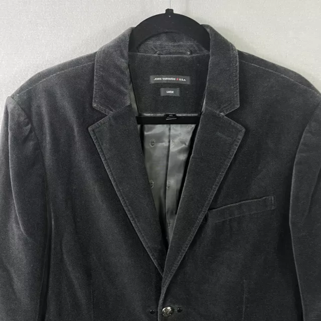 John Varvatos Star USA Soft Blazer Jacket Men 40 Black 2 Button Single Breasted 3