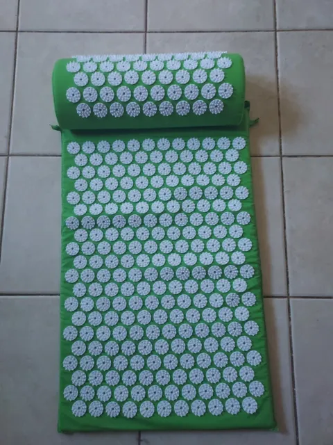 Juego de colchonetas y almohadas de acupresión ProsourceFit - algodón, verde