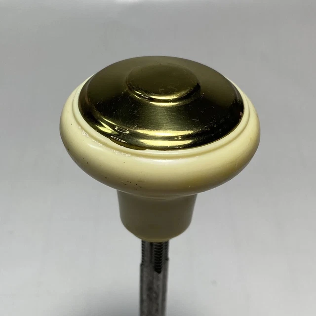 Vintage Celluloid And Metal Brass Look Deco Door Knob Set Interior Door
