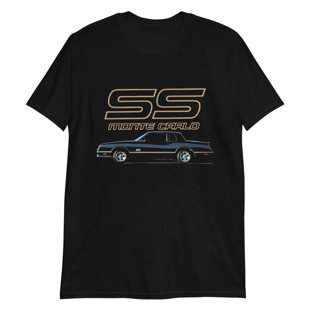 1984 Monte Carlo SS Classic Car T-Shirt – Unisex Short Sleeve Tee With Vintage Muscle Car Graphic - View #9