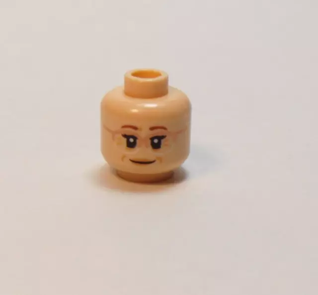 LEGO Female Girl Dual Sided Printed Flesh Head w/ Glasses Smile Minifig A1