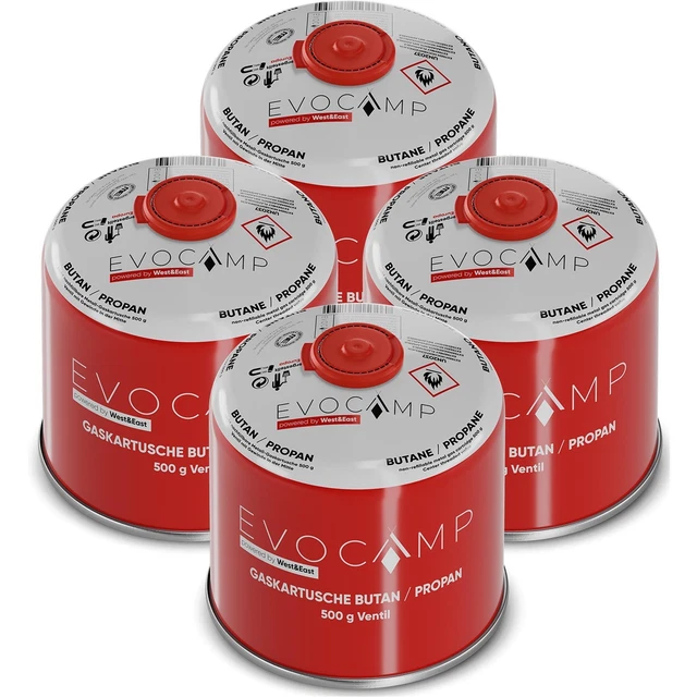 Cartucce Gas Propano Butano EVOCAMP Da 450g - 12 Pezzi Con Filettatura Europea 7/16, Per Griglie E Fornelli - Foto 2