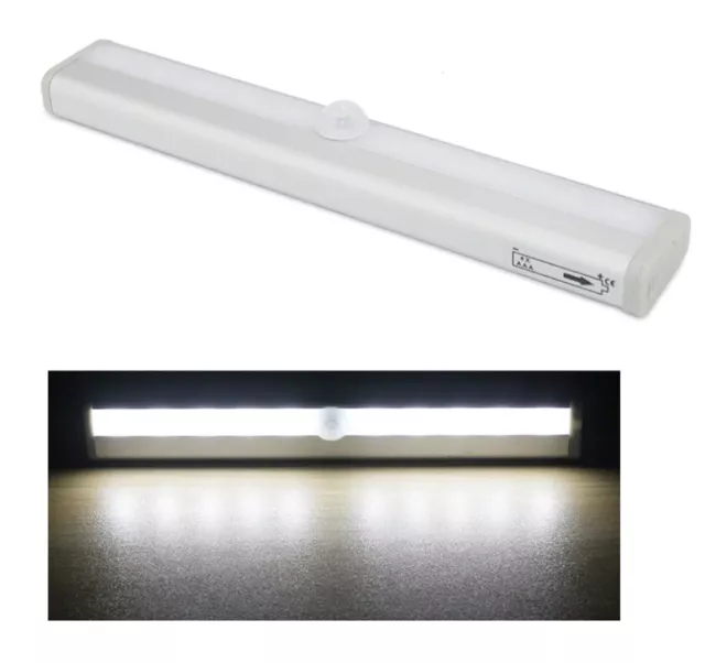 Lámpara Nocturna LED Sensor de Movimiento Adhesivo Luz Blanca Fría Armario