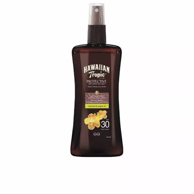 Solaires Hawaiian Tropic unisex COCONUT & ARGAN dry oil SPF30 spray 200 ml