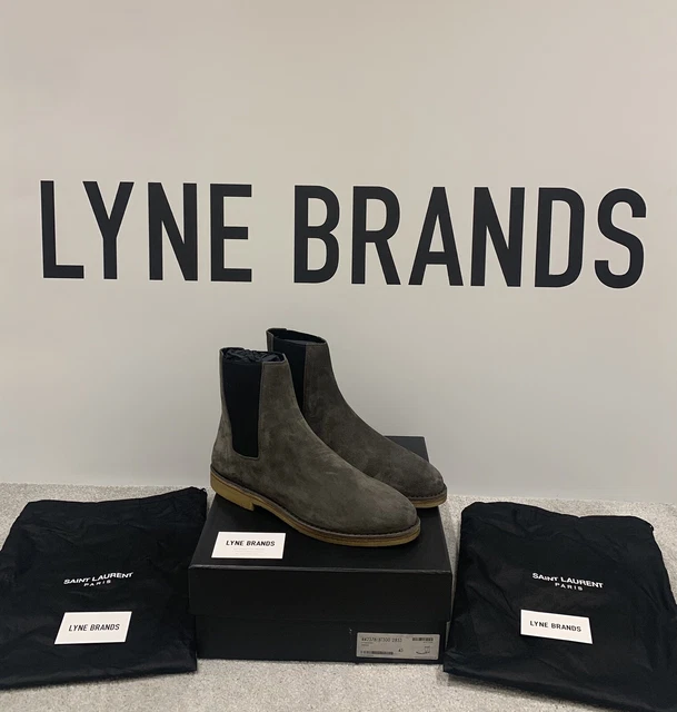 SAINT LAURENT NEVADA 20 Bronze Grey Suede Chelsea Boots Size EU 45 RRP 640 450.00 PicClick UK
