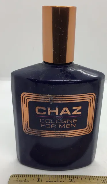 CHAZ COLOGNE 3.5 OZ. RARE VINTAGE BLUE BOTTLE FROM TOM SELLECK - Empty