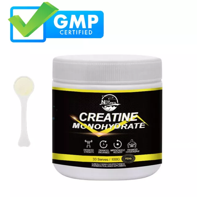 Micronized Creatine Monohydrate Powder, Unflavored, Keto Friendly, 25 Servings