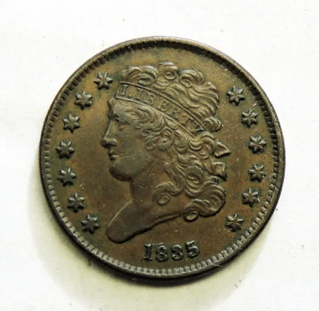1835 U.S. Half Cent Coin, High Grade