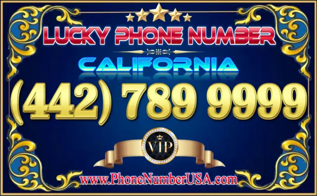 Lucky Phone Number California (442) 789-9999