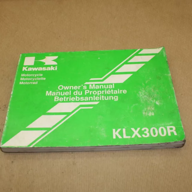 Manuel Technique D'entretien Du Proprietaire Kawasaki Klx 300 R 1998 Klxr Revue