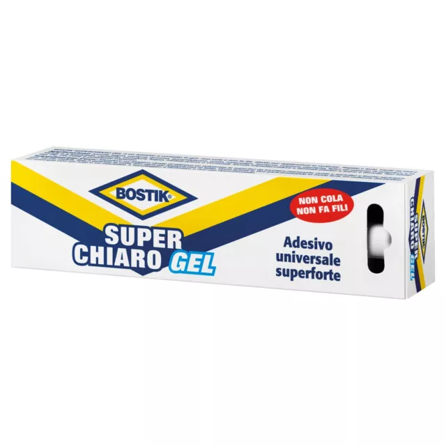 Bostik Super Chiaro Gel Adesivo Universale Super Forte Colla in Tubetto da 50 g.