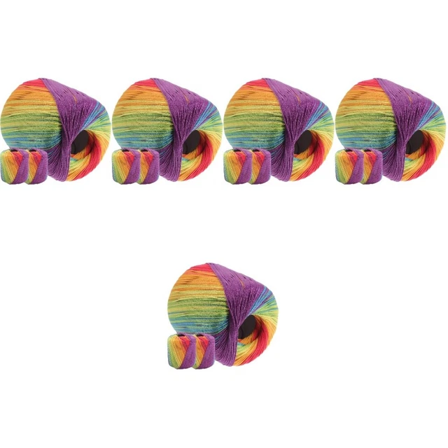 Kocean Set Di 10 Gomitoli Di Cotone Per Uncinetto, 100% Cotone, Colori Assortiti, 10g/85m Ciascuno