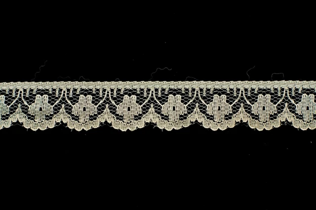50 metres × 20mm Wide, Vintage Cream Lace Trim with Scalloped Edge