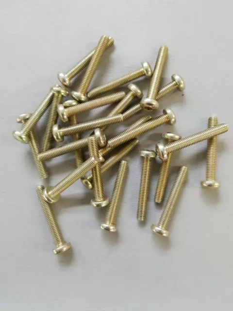 M6 X 1.0 X40 6 Lobe Torx Pan Head Metric (25pcs) Zinc/Yellow New