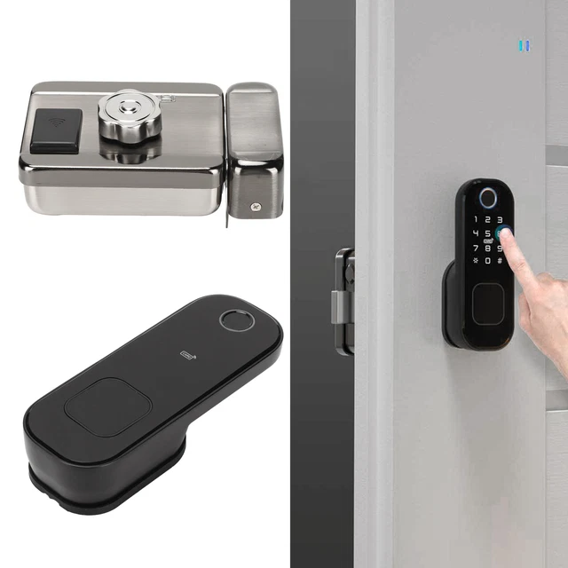 Smart Door Lock Phone Control For Fingerprint Password IC Card Door