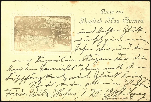 26241) DNG Ansichtskarte FRIEDRICH-WILHELMSHAFEN mit Prägefehler