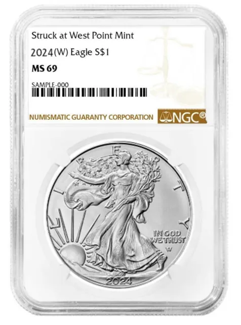 2024 Struck At West Point Silver Eagle NGC MS69 - Brown Label