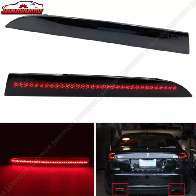 Smoked Red LED Rear Bumper DRL Tail Brake Lights Lamp For 2008 2009 Pontiac G8