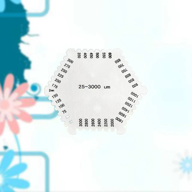 WET FILM COMB Gauge Thickness Measurement Tool Coating Metal Hexagonal