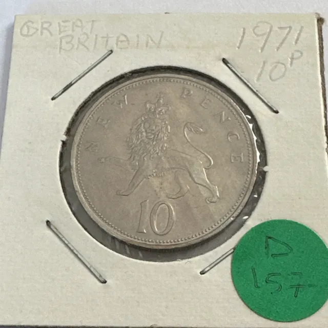 UK great britain 10 pence 1971  (3411797/D157)