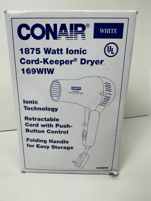 Conair 169WIW White Cord Keeper Hair Dryer - 1875W