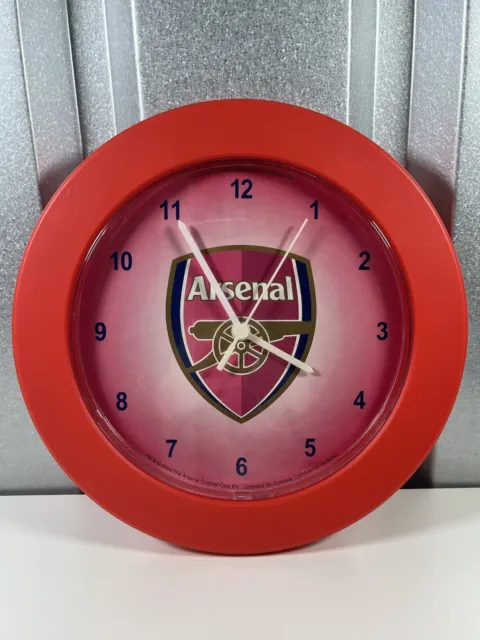 Arsenal Football Collectable Vintage 2004 Wall Clock Watch Red Working Condition