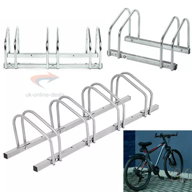 Bicycle Bike Stand Rack Floor Steel Pipe Parking Rail Storage Wall Mount Holder