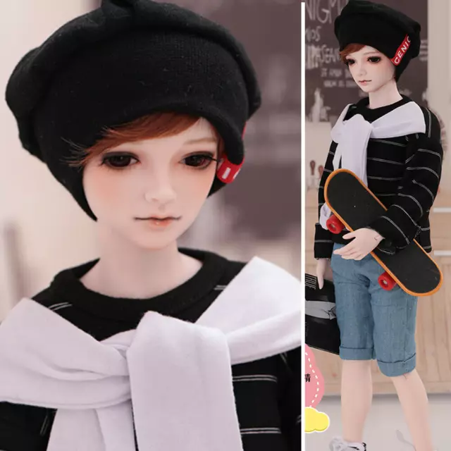FULL SET 1/4 BJD Doll 40cm Resin Boy Ball Jointed Dolls Eyes Wigs Makeup Outfits