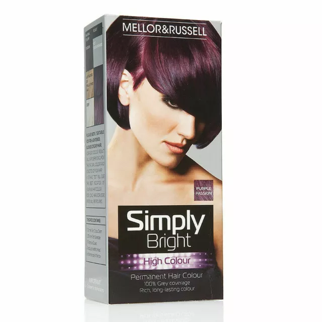 Hair Dye PURPLE PASSION Mellor & Russell Bright High Colour Permanent Rich