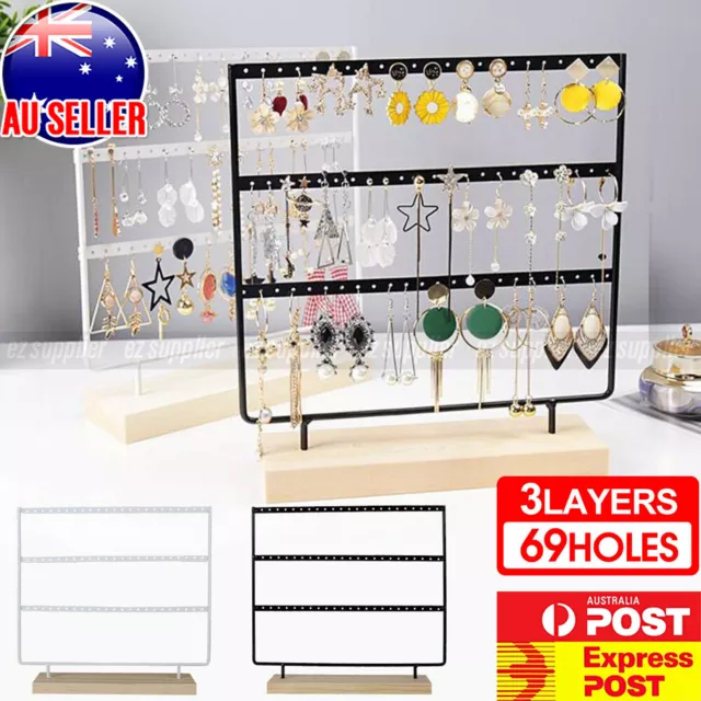 3Layer Earring Jewelry Necklace Rack Stand For Remote Areas DS