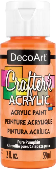 Crafter's Acrílico Multiusos Pintura 59ml-Pure Calabaza, DCA-08, 3 Paquete