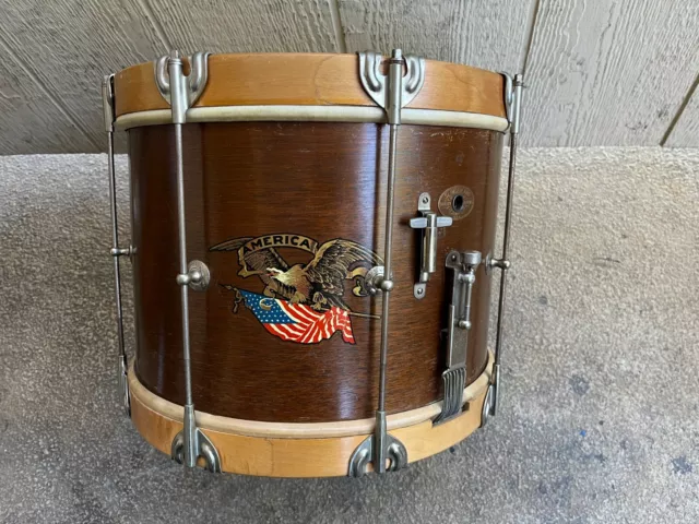 Antique Slingerland Marching Snare drum 1940's, EAGLE USA 100% Original Beauty !