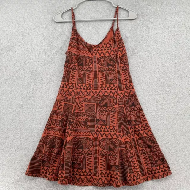 Billabong Dress Womens Small Brown Shout It Out Tribal Print Spaghetti Strap