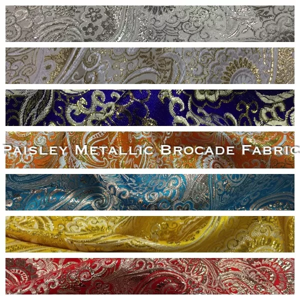 New Paisley Metallic Brocade Fabric 58" wide for Jackets & waistcoats M350 Mtex