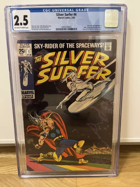 Silver Surfer 4 - CGC 2.5 OW/W, Marvel Silver Age Key Classic Cover, No Reserve