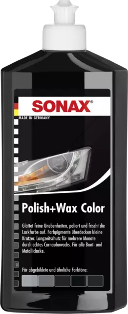 Sonax Polish + Wax Color Schwarz Versiegelungspolitur 500ml