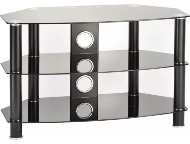 TTAP Vantage 1200 Black Glass TV Stand For Up To 60"